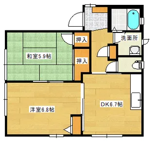 クレール【1階】の間取り