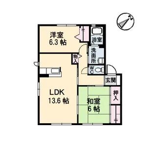 カミーリアB棟の間取り