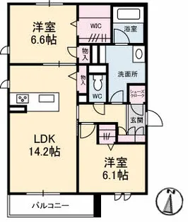 エコルフロントの間取り