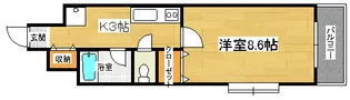 コスモ平和大通の間取り