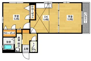 ベルヴュー長束2番館の間取り