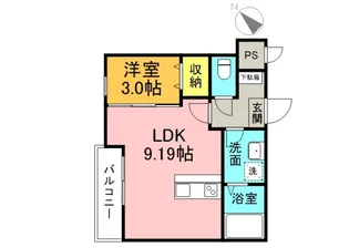 セブンプロート江波西の間取り