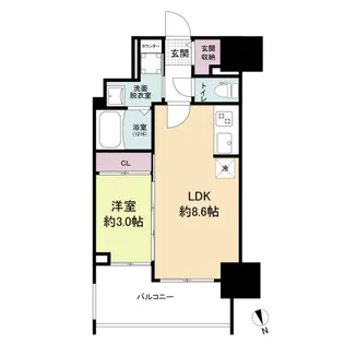 LaSante舟入本町の間取り