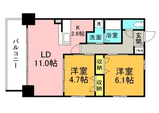 メイクス京橋川の間取り