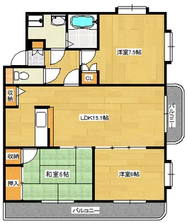 スカイビュー高須台の間取り