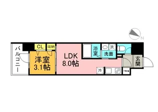S-RESIDENCE東千田公園ALESIAの間取り