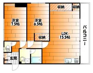 河原マンションの間取り