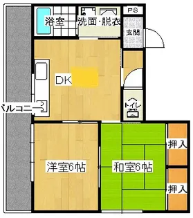 日宝ポニクレール宇品の間取り