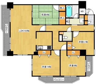 シャルマン古江の間取り