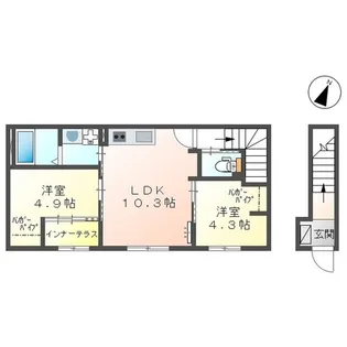 リバーヒルズ戸坂大上の間取り
