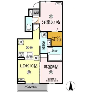 パークボヌールD棟の間取り