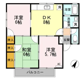 セジュール中相田1棟の間取り