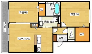 メルベーユ中筋の間取り