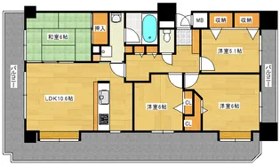 ヴェルディ井口明神公園【2階】の間取り