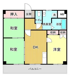 功野マンション【2階】の間取り