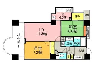 A.CITYタワーズウエスト【5階】の間取り