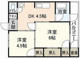 大宮蓑代コーポの間取り