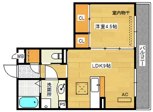 シャルマンパークサイド【1階】の間取り