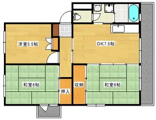 サンコーポ井口B棟【3階】の間取り