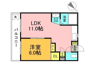 クイーンヤード長束の間取り