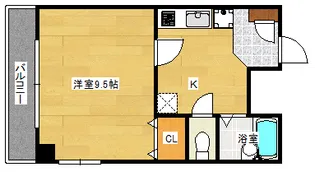 クロワール京橋【10階】の間取り