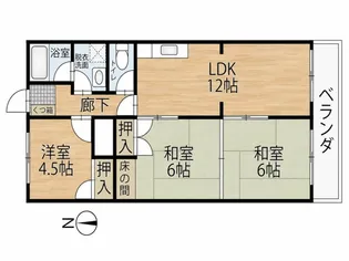 光ヶ丘コートビレッジA棟の間取り