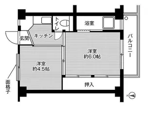 ビレッジハウス安古市2号棟の間取り
