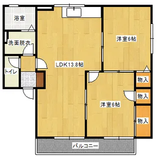 セジュールSHIGENOB棟【2階】の間取り