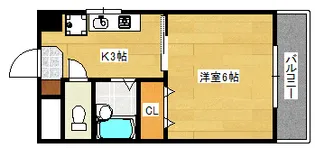 アイレスト白島九軒町【3階】の間取り