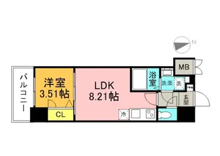 S-RESIDENCE観音公園aloria【3階】の間取り