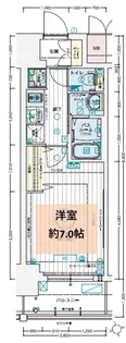 エステムコート広島国泰寺【8階】の間取り