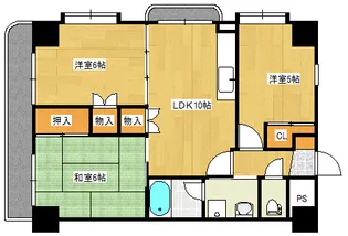 エイトバレー鈴が台【7階】の間取り