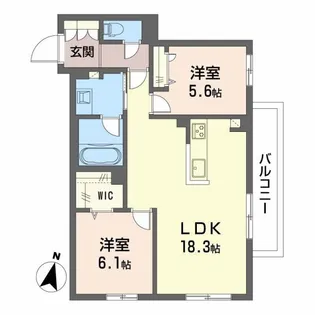 プライムフェルト2の間取り