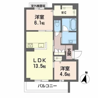 プライムフェルト2の間取り