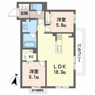 プライムフェルト2の間取り