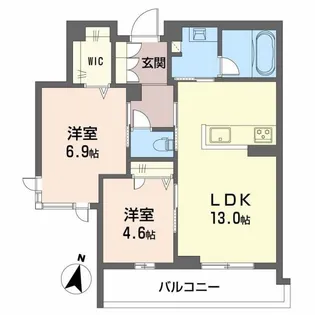プライムフェルト2の間取り