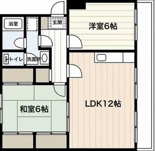 エメラルドマンション舟入南【4階】の間取り