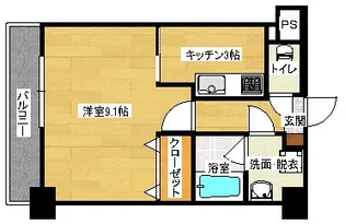 クローバー大町【6階】の間取り