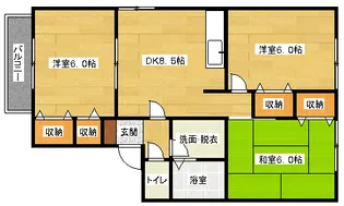 メリー中野【1階】の間取り