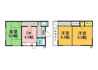 高野アパート【1号室】の間取り