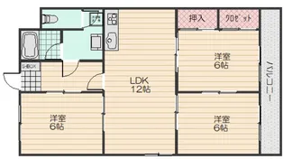 ヴィラ沖本【3階】の間取り