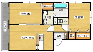 スクエアフジ【2階】の間取り