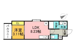 YELLSTAGE長束EAST【2階】の間取り