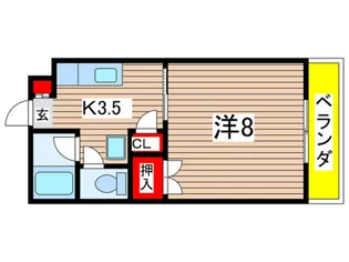 ブランシェ山田【105号室】の間取り