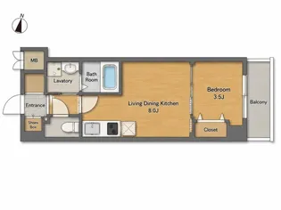 S-RESIDENCE広島駅DILETTO【5階】の間取り