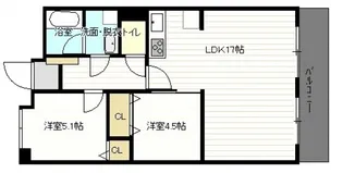 シャンボール国泰寺【10階】の間取り
