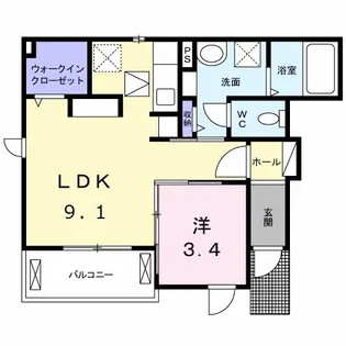オータム1【1階】の間取り