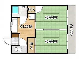 嵯峨野ハイツ【3階】の間取り
