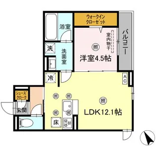 ルミエ西川口【1階】の間取り