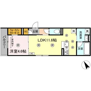 ルミエ西川口【2階】の間取り